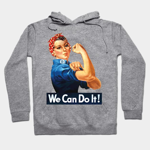 VINTAGE WE CAN DO IT Pop Art Hoodie by BruceALMIGHTY Baker